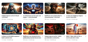 Quelques vignettes de vidéo youtube sur la chaîne de Casus Lady.